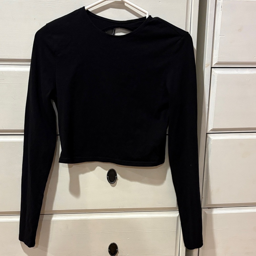 Divided Black Long Sleeve Women's Tee